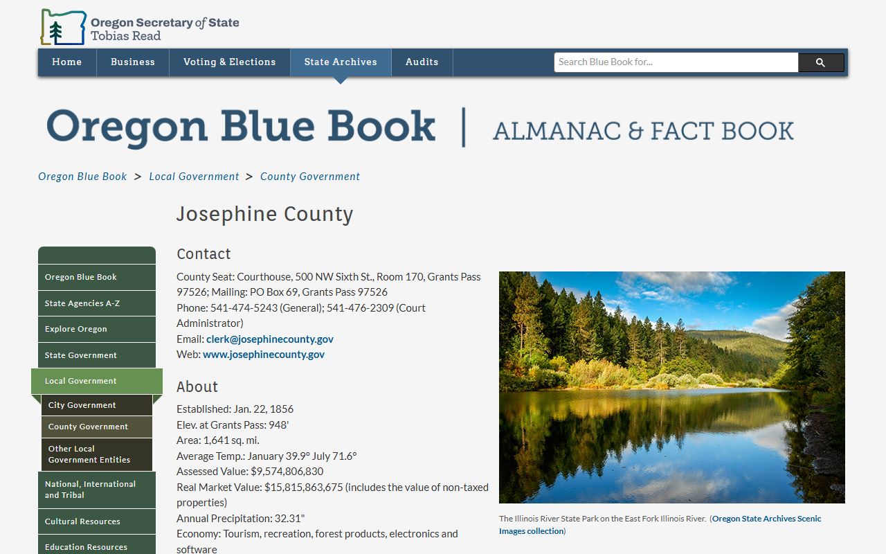Josephine County officials for court records research